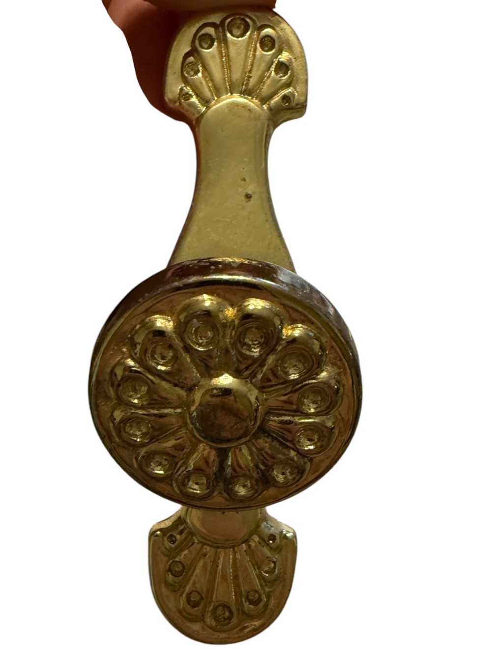 vintage reproduction cast-brass icebox latch (specifically the lever/latch arm a